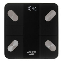 Digital Bathroom Scales Adler AD 8186b White Black Tempered glass 180 kg