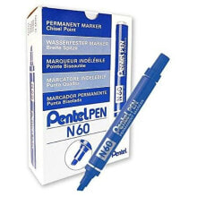 Постоянный маркер Pentel N60 Синий 12 Предметы