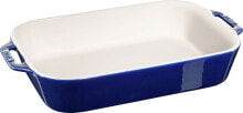 STAUB Staub Rectangular Dish Ceramic, dark blue, 34x24x7.6