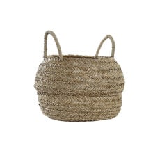 Decorative basket DKD Home Decor Natural Seagrass Boho (40 x 40 x 30 cm)