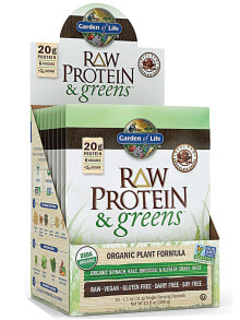 Сывороточный протеин Garden of Life RAW Organic Protein & Greens Безглютеновый протеиновый комплекс из шпината, капусты, брокколи и люцерны - 20 г белка  6 овощей  1 г сахара 306 г с шоколадным вкусом