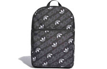 adidas originals 三叶草 经典logo满印印花大容量 书包双肩背包 男女同款情侣款 黑白色 / Рюкзак Backpack Adidas Originals DW9105