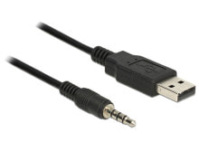 DeLOCK 1.8m USB2.0-A/3.5mm 3,5 мм Черный 83779