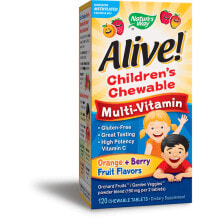 Витаминно-минеральные комплексы natures Way Alive! Childrens Chewable Multi-Vitamin Мультивитамины для детей 120 жевательных таблеток