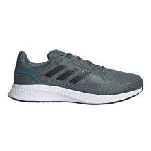 Мужская спортивная обувь для бега Мужские кроссовки спортивные для бега серые текстильные низкие  Adidas Runfalcon 20