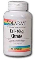 Кальций Solaray Пищевая добавка Цитрат кальций и магний в соотношении 1:1  90 вегетарианских таблеток