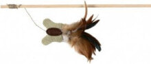 Игрушки для кошек Trixie ROD WITH FEATHERS AND KITTENS 45cm