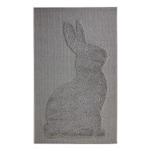 Детский ковер Top Square с принтом зайца, серый цвет, ширина 120 см