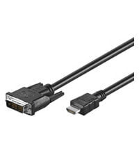 Wentronic MMK 630-100 1.0m (HDMI-DVI) - 1 m - HDMI - DVI-D - Black - Male/Male