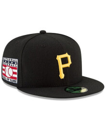 Купить мужские головные уборы New Era: Men's Black Pittsburgh Pirates National Baseball Hall of Fame 59FIFTY Fitted Hat