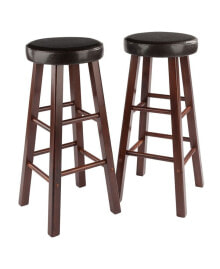 Winsome maria 2-Piece Wood Cushion Seat Bar Stool Set