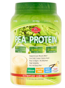 Растительный протеин Olympian Labs Pea Protein Vanilla Bean  Гороховый протеин ,порошок с ароматом ванили  756 г