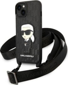 Karl Lagerfeld Karl Lagerfeld NFT Monogram Ikonik Patch - Etui iPhone 14 Plus (czarny)