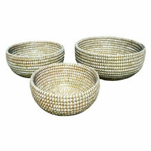 Basket set DKD Home Decor Natural White Seagrass (40 x 40 x 18 cm) (3 Pieces)