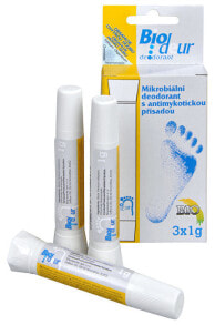 Средства против грибка Alliance Healthcare Biodeur Natural Anti-Fungal Foot Deodorant Натуральный дезодорант с противогрибковым действием для ухода за ногами 3х1 г