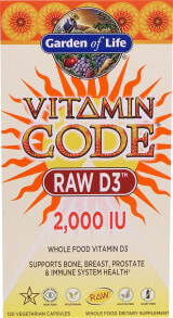 Витамин Д garden of Life Vitamin Code RAW D3 -- Витамин D3  - 2000 МЕ - 120 вегетарианских капсул