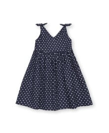 Купить детские платья и сарафаны для девочек Hope & Henry: Toddler Girls Sleeveless Bow Shoulder Swing Dress in Linen