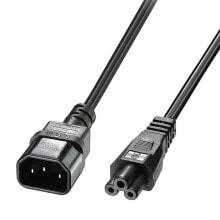 LINDY C14 To IEC C5 Extension Power Cord 1 m