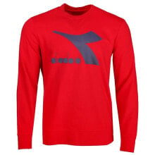 Купить мужские спортивные толстовки Diadora: Diadora Logo Chromia Crew Neck Sweatshirt Mens Red 177764-45046