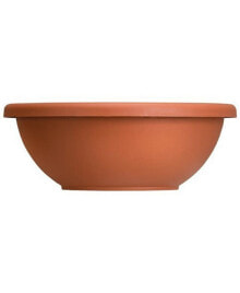 Hc Companies Inc hC Companies Round Plastic Garden Bowl Planter Clay Color 12 Inch