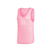 Мужские спортивные футболки Мужская майка спортивная розовая с логотипом Adidas Bib 14