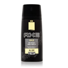 Дезодоранты axe Gold All Day Fresh Out Woods & Dark Vanilla Освежающий ароматизированный дезодорант-спрей для тела 150 мл