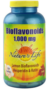 Антиоксиданты Nature's Life Bioflavonoids Комплекс с биофлавоноидами лимона, гесперидином и рутином 1000 мг 250 таблеток