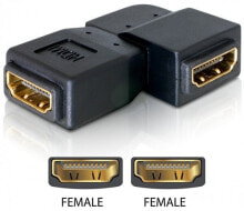 DeLOCK Adapter HDMI female > HDMI female 90° left HDMI 1.3 Черный 65078