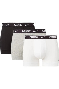 Erkek Nike Marka Logolu Elastik Bantlı Günlük Kullanıma Uygun Siyah-beyaz-gri Boxer 0000ke1008-mp1