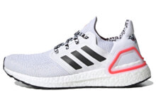 adidas Ultraboost 20 织物 运动 低帮 跑步鞋 女款 白红 / Кроссовки Adidas Ultraboost 20 FX9576