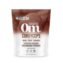 Грибы OM Cordeyceps Mushroom Superfood Powder Органический порошок гриба кордицепс для повышения энергии и выносливости  200 г