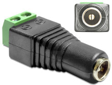 DeLOCK 65485 кабельный разъем/переходник DC 2.5 x 5.5 mm 2p Черный, Зеленый