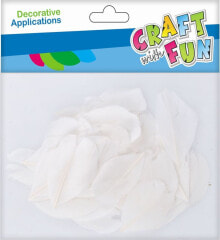 Craft with Fun CF OZDOBA DEK PIORKA 3G/5-8CM BIEL PBH 20/1200