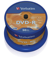 Диски и кассеты Verbatim DVD-R Matt Silver 4,7 GB 50 шт 43548