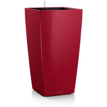 Blumentopf - LEC - Cubico Premium 40 - Rot - Mit Wasserreserve - Komplettset