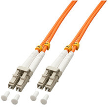 Кабели и разъемы для аудио- и видеотехники lindy 2.0m OM2 LC Duplex волоконно-оптический кабель 2 m Оранжевый 46481