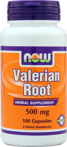 Витамины и БАДы для нервной системы NOW Foods Valerian Root Корень валерианы 500 мг 100 капсул