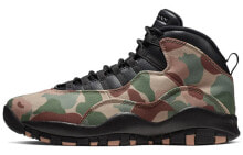 Jordan Air Jordan 10 Retro Desert Camo 沙漠迷彩 条纹底 高帮 复古篮球鞋 男款 粉黑 / Кроссовки Jordan Air Jordan 10 Retro Desert Camo 310805-200