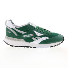 Reebok LX2200 GW7200 Mens Green Leather Lace Up Lifestyle Sneakers Shoes