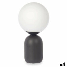 Desk lamp Ball 40 W White Black Ceramic 15 x 28,5 x 15 cm (4 Units)