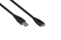 UK30P-AMB-030S - 3 m - USB A - Micro-USB B - USB 3.2 Gen 1 (3.1 Gen 1) - 5000 Mbit/s - Black