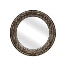 Wall mirror Romimex Silver Resin 33 x 33 x 3 cm Circular