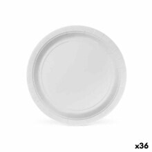 Plate set Algon 20 cm Disposable White Cardboard (36 Units)