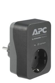 Умные удлинители и сетевые фильтры aPC PME1WB-GR сетевой фильтр 1 розетка(и) 230 V Черный, Серый