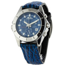 Мужские наручные часы с ремешком Мужские наручные часы с синим кожаным ремешком Chronotech CT7636L-03 ( 39 mm)