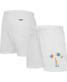 Pro Standard women's White Los Angeles Dodgers Washed Neon Shorts