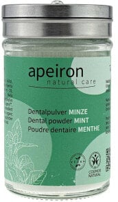 Dentalpulver Minze ohne Fluor - Apeiron Dental Powder Mint