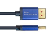 Alcasa 4860-SF010B видео кабель адаптер 1 m DisplayPort HDMI Синий