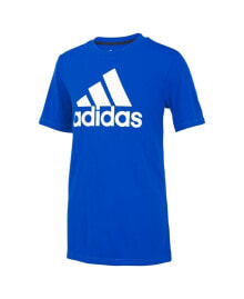 adidas big Boys Short Sleeve Aeroready Performance Logo T-shirt