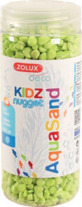 Грунты для аквариумов и террариумов Zolux Litter Aquasand Kidz Nugget green 500ml